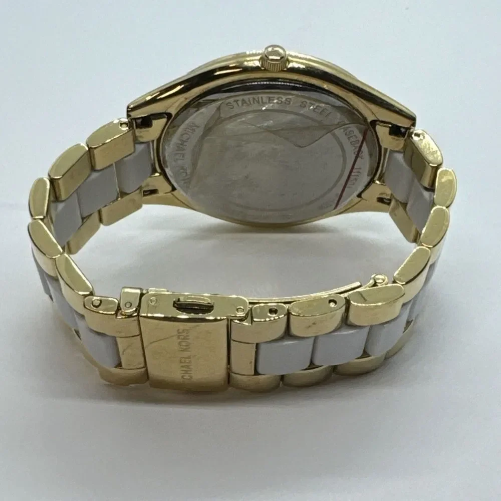 Michael Kors Slim Runway MK4295 Women's Two Tone Analog Dial Wrist Watch JNA302